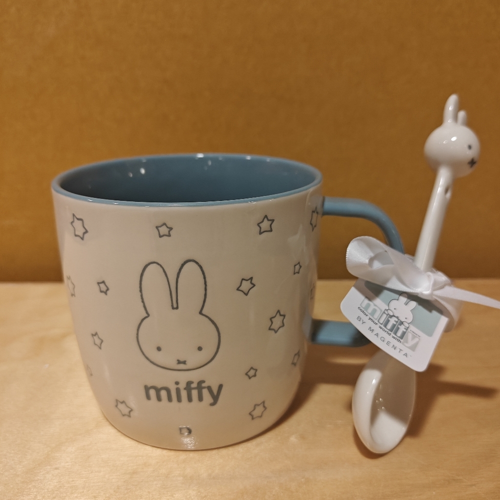 Miffy Mug and Spoon Set, Baby Blue